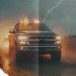 Shocking Incident: Lightning Strike Turns Pickup Truck Into A Fireball